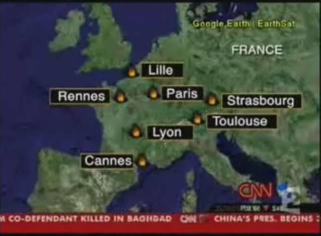 La géographie de la France d'après CNN